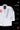 White AXIS Kimono by adidas jacket close-up highlighting ergonomic shoulder construction and expanded armpit design for improved mobility, with Gracie Barra shield and adidas branding.