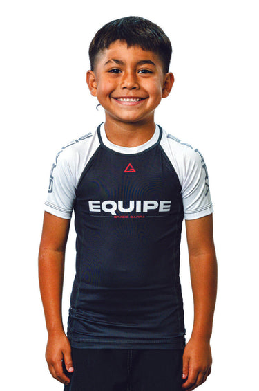 GB Edition S/S Youth Ranked Rashguard - White - GB Wear Australia