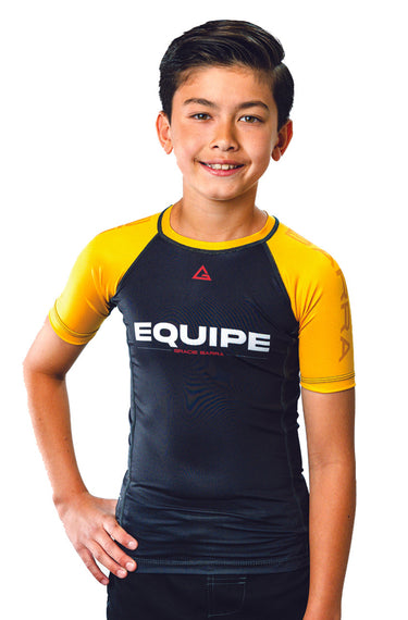 GB Edition S/S Youth Ranked Rashguard - Yellow - GB Wear Australia
