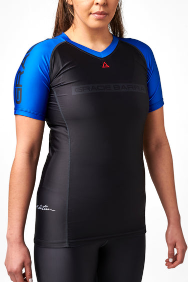 GB Edition S/S Womens Ranked Rashguard - Blue - GB Wear Australia