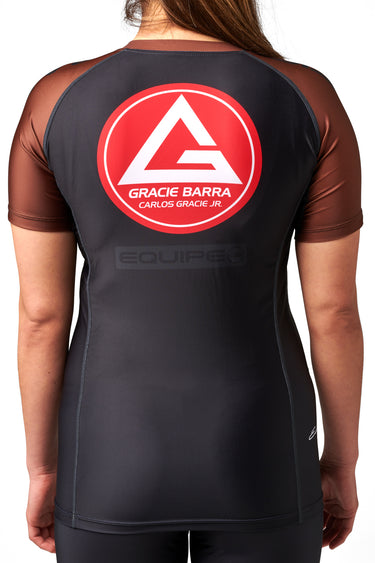GB Edition S/S Womens Ranked Rashguard - Brown - GB Wear Australia