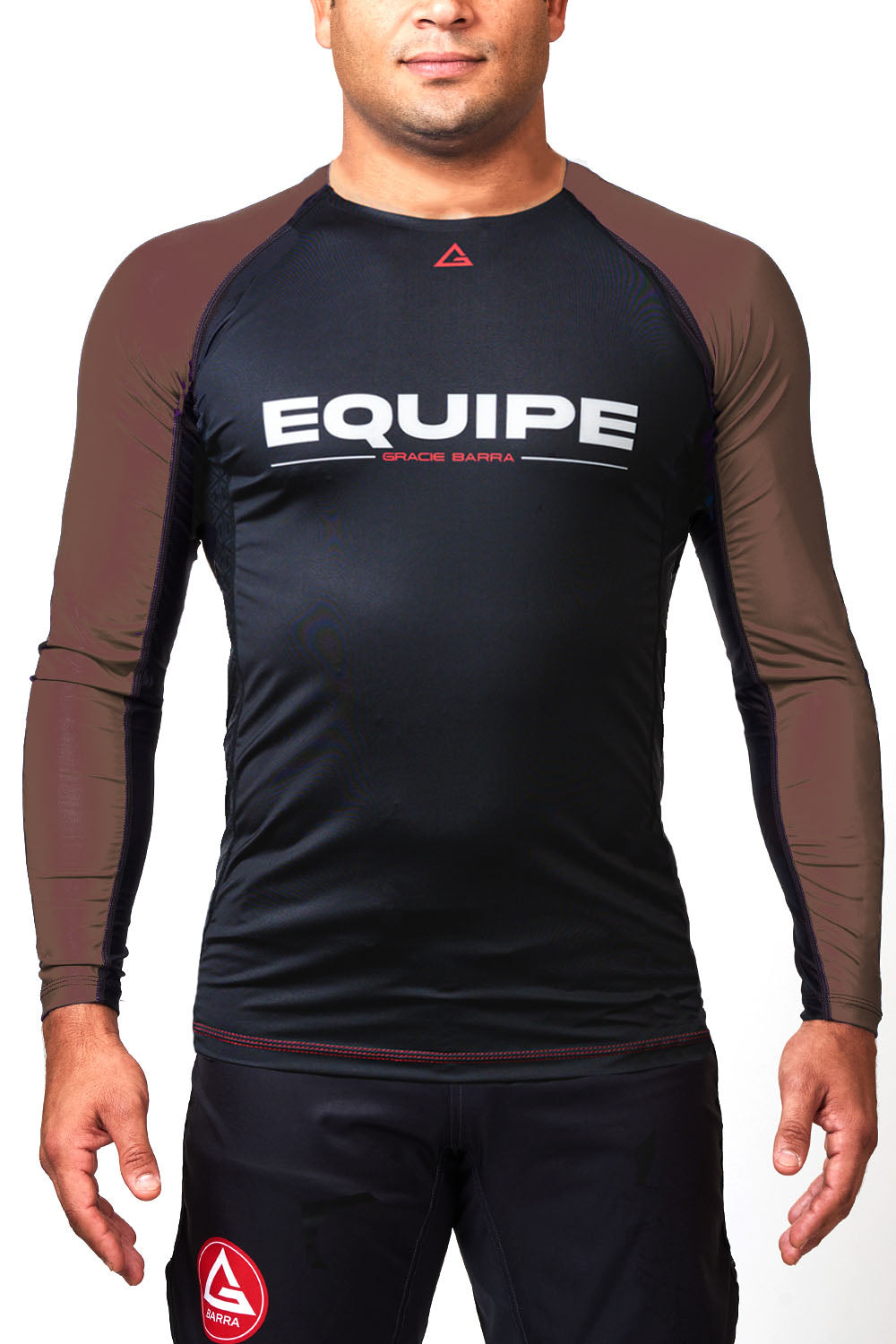 GB Essentials Long Sleeve Ranked Rashguard - Brown