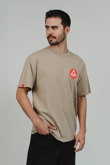 Red Shield Elite Mens Tee - Sand