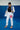 White Axis Womens Kimono by adidas worn open, showing the drawstring gi pants with red Gracie Barra thigh patch and adidas hem logo.