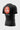 Back of the black Gracie Barra Close Contact rashguard with red Equipe logo and mesh side panel