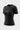 Womens black Gracie Barra Close Contact rashguard front view with red chest logo and tapered fit