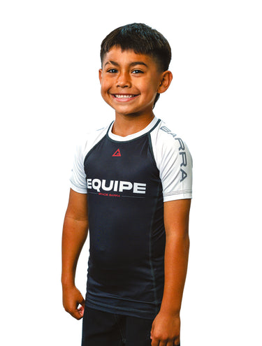 GB Edition S/S Youth Ranked Rashguard - White - GB Wear Australia
