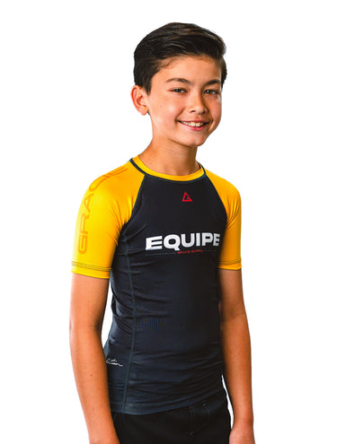 GB Edition S/S Youth Ranked Rashguard - Yellow - GB Wear Australia