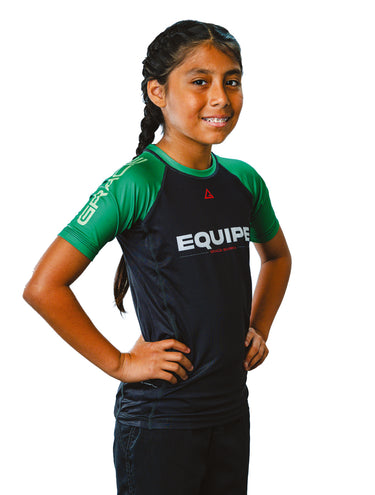 GB Edition S/S Youth Ranked Rashguard - Green - GB Wear Australia