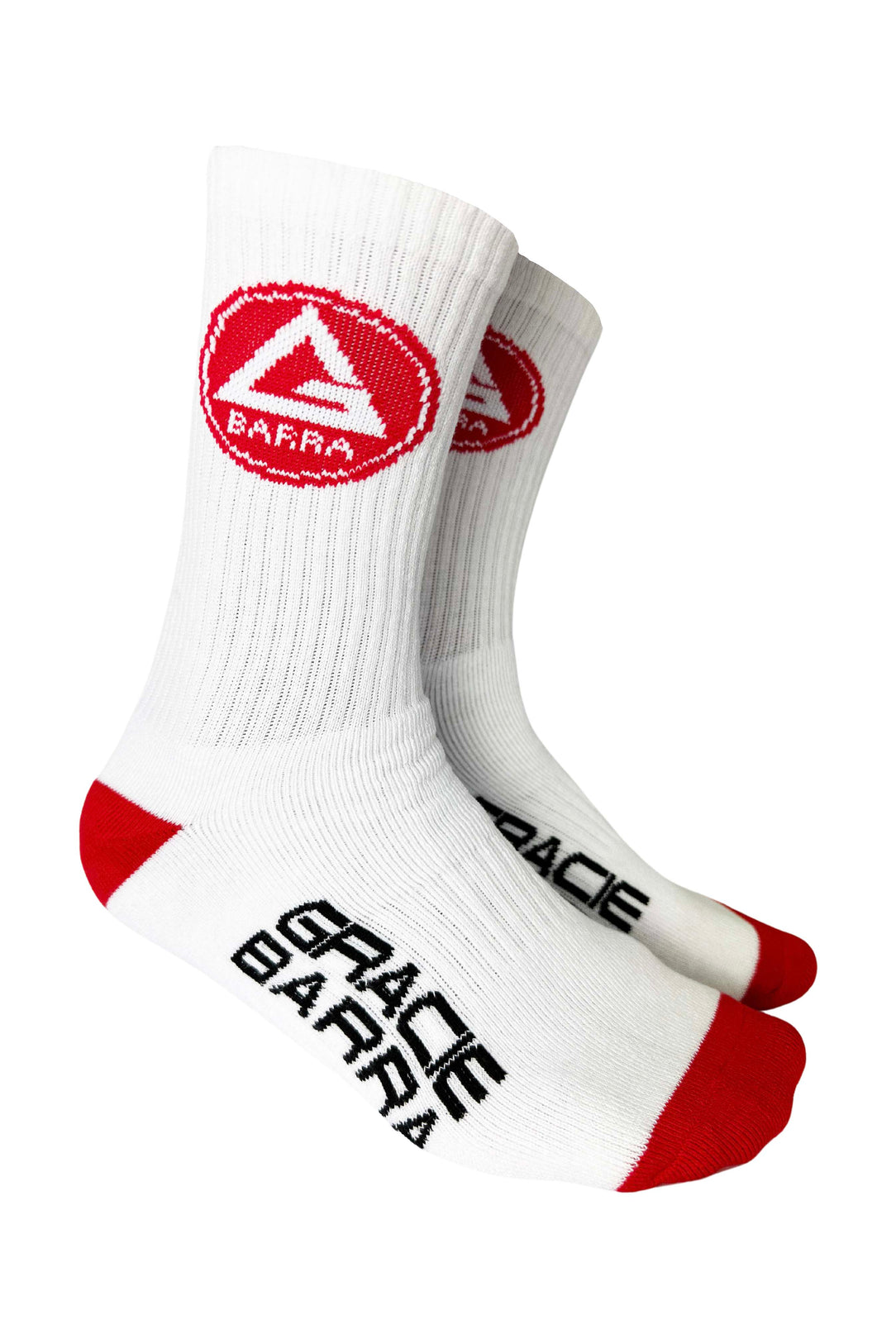 Red Shield Socks - White