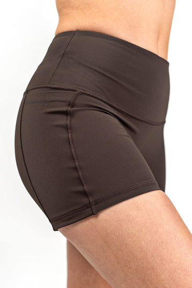 GB Elevate High Waist Shorts - Brown - GB Wear Australia