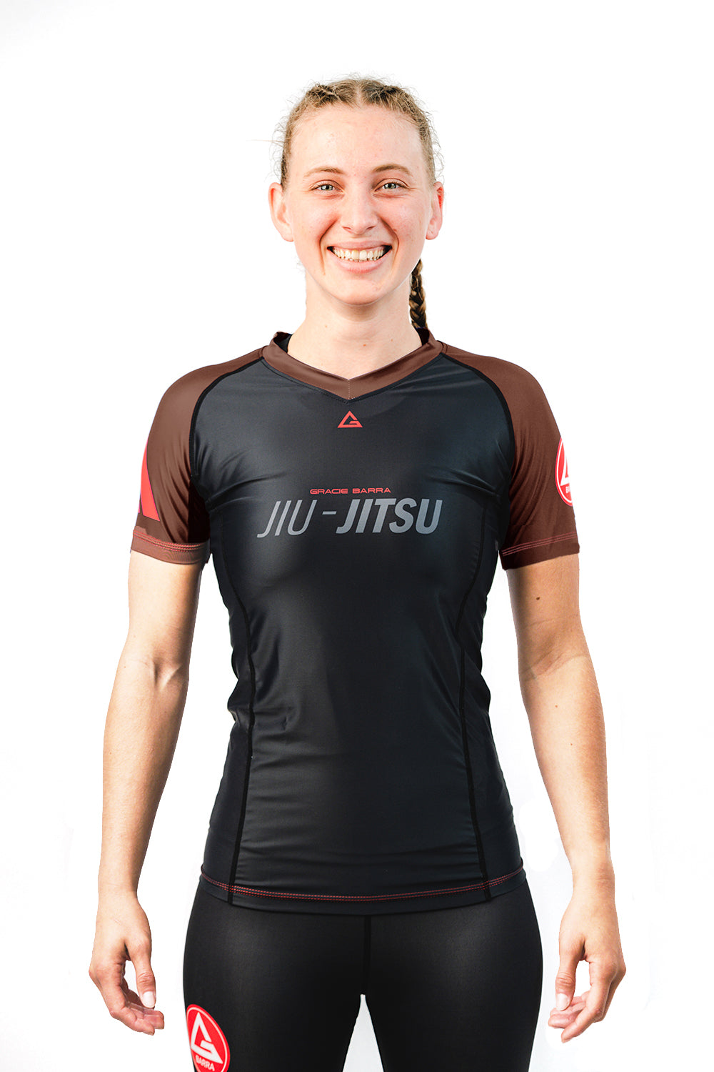 GB Performance S/S Womens Ranked Rashguard by Adidas - Brown