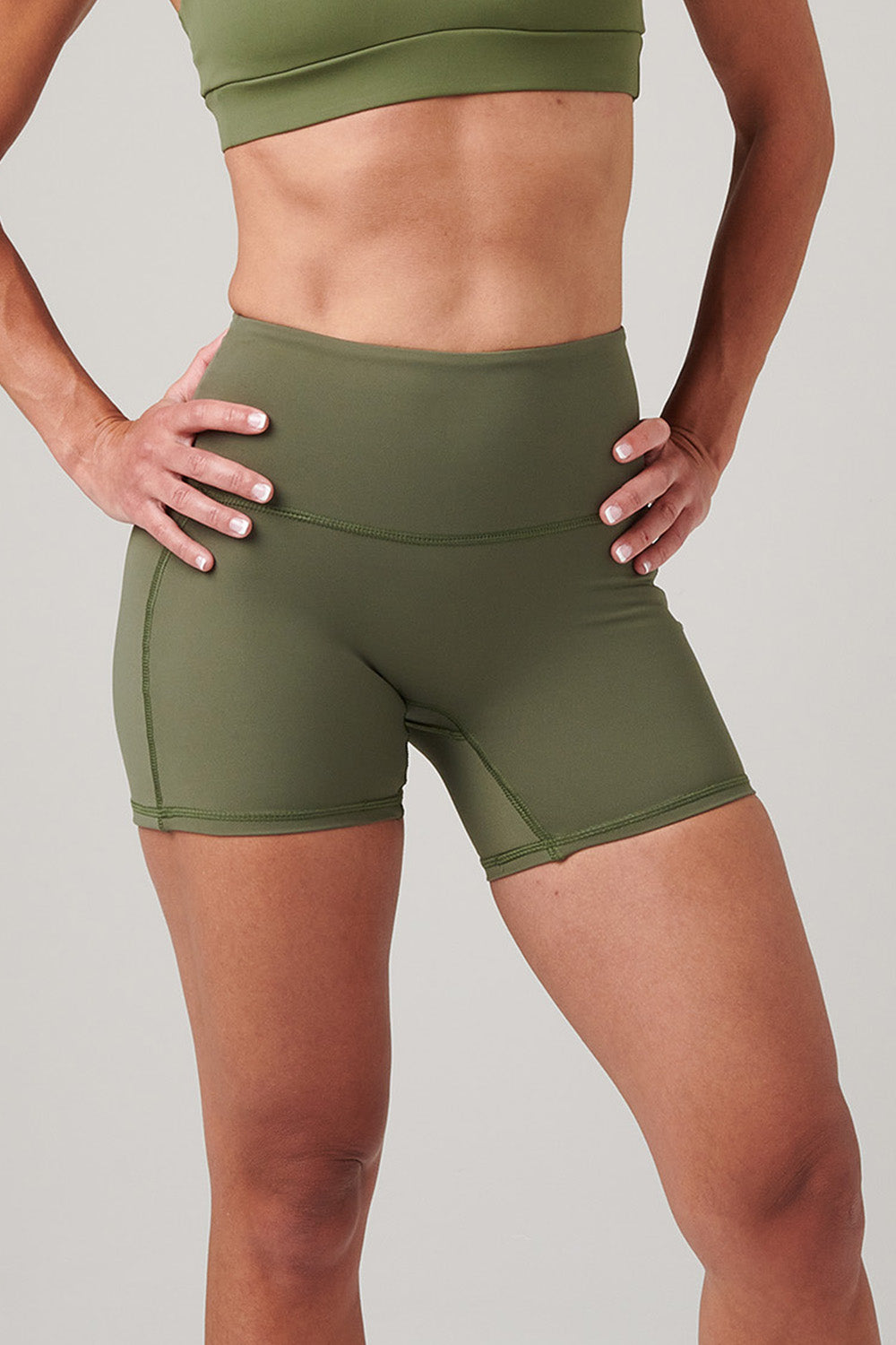 GB Elevate High-Waist Shorts - Green - GB Wear Australia