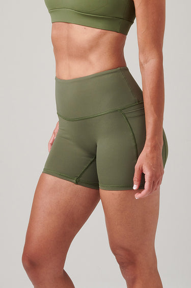 GB Elevate High-Waist Shorts - Green - GB Wear Australia