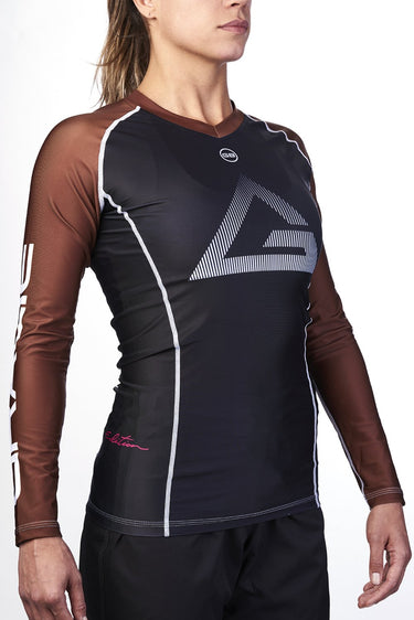 Womens Ranked Rashguard L/S - Brown - GB Wear Australia