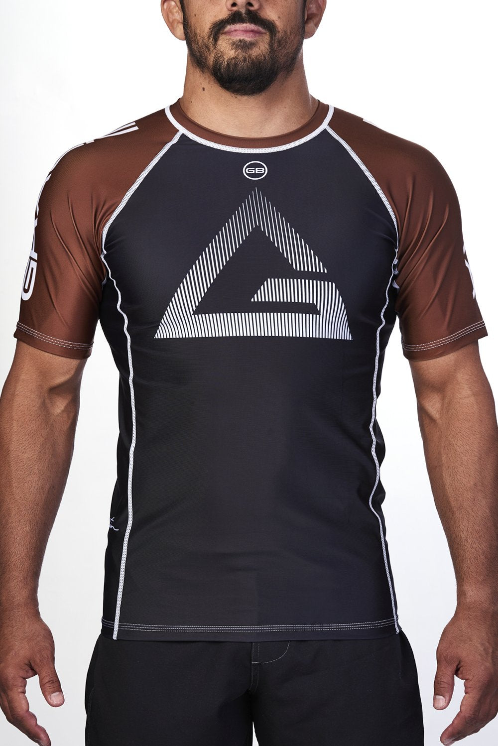 Unisex Ranked Rashguard S/S - Brown - GB Wear Australia