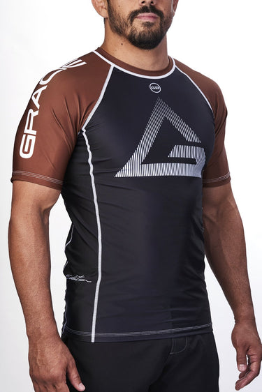 Unisex Ranked Rashguard S/S - Brown - GB Wear Australia