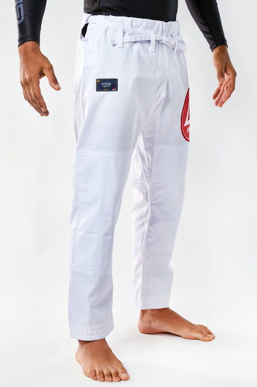 GB Fitted Gi Pants - White - GB Wear Australia