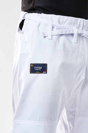 GB Fitted Gi Pants - White - GB Wear Australia