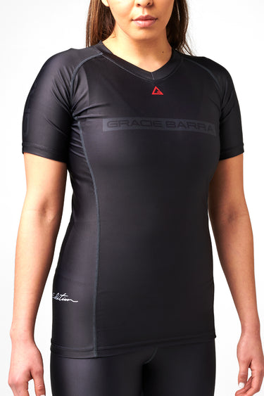 GB Edition S/S Womens Ranked Rashguard - Black - GB Wear Australia