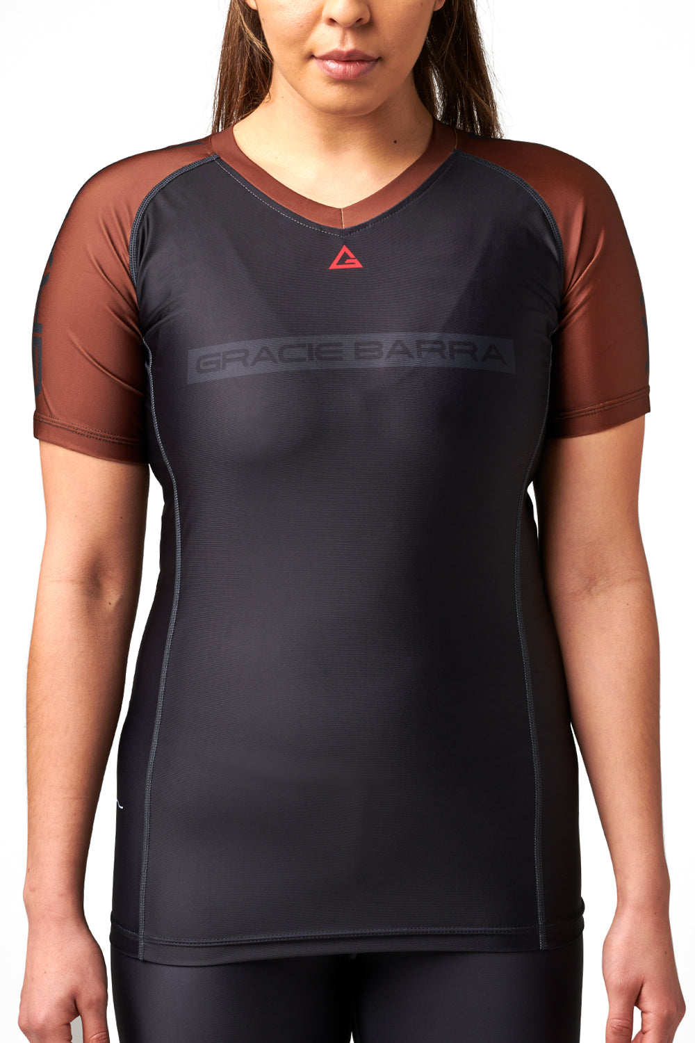 GB Edition S/S Womens Ranked Rashguard - Brown - GB Wear Australia
