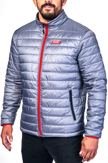 Stacked Puffer Jacket Mens - Grey - GB Wear Australia