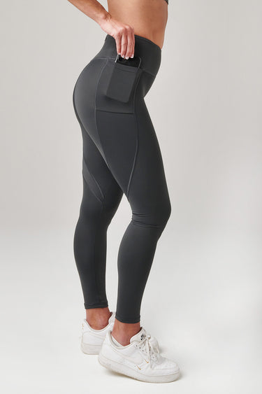 GB Elevate High-Waist Leggings - Grey - GB Wear Australia