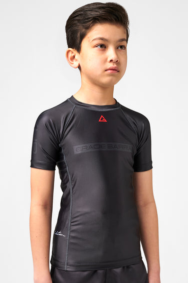 GB Edition S/S Youth Training Rashguard - Black - GB Wear Australia